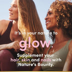 Nature's Bounty Optimal Solutions Hair, Skin and Nails Gummies with Biotin, 2500 mcg, Strawberry Flavored, 200 Count, 100 Total Servings