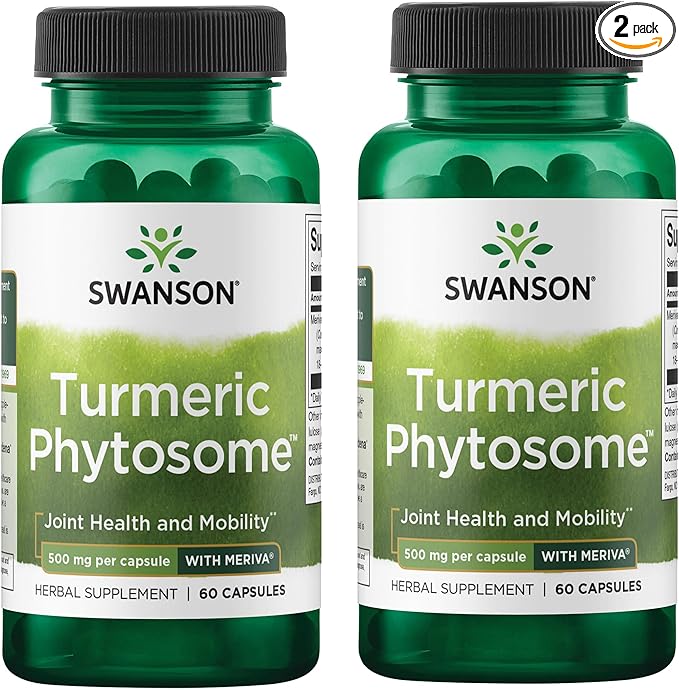 Swanson Turmeric Phytosome with Meriva 500 Milligrams 60 Capsules (2 Pack)