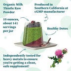 Nature Restore USDA Certified Organic Milk Thistle Seed Powder, 10 Ounces, Packaged in California