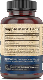 DEVA Vegan Magnesium Glycinate 300mg per serving with Trace Minerals, Higher Absorption, Chelated Magnesium, 90 Tablets (Pack of 2)