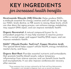 JUST INGREDIENTS NAD+ Supplement – 60 Capsules – Supports Cellular Energy, Healthy Aging, Mitochondrial Function & DNA Repair – with Nicotinamide Riboside, Resveratrol, Beet Root & NAD3® Complex