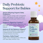 LOVEBUG Baby Probiotic Drops - Organic Probiotics for Immune Support and Baby Constipation & Colic Relief - Tasteless & Sugar-Free Liquid Drops for Newborns, Babies & Infants (0-12 Months) - 10ml