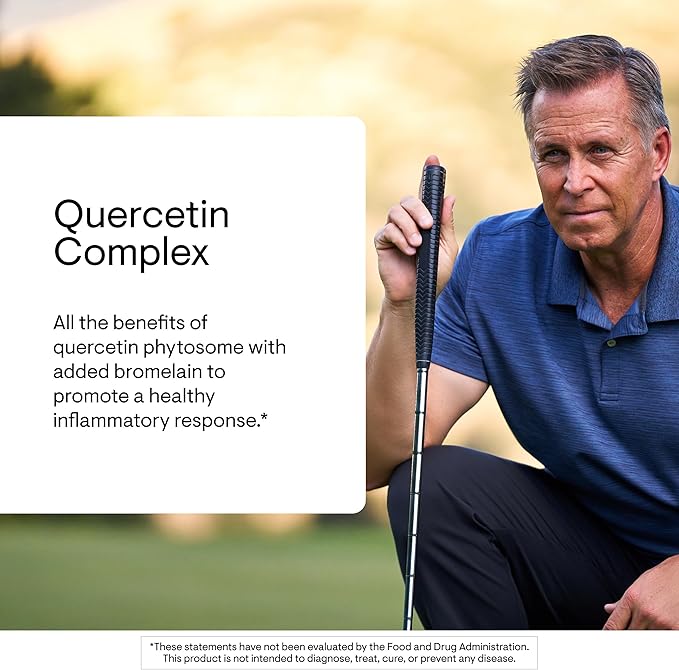 THORNE - Quercetin Complex - Antioxidant Supplement with Bromelain for Immune Health, Respiratory Support & Seasonal Allergy Relief* - Third-Party Certified - Gluten, Dairy & Soy-Free - 60 Capsules