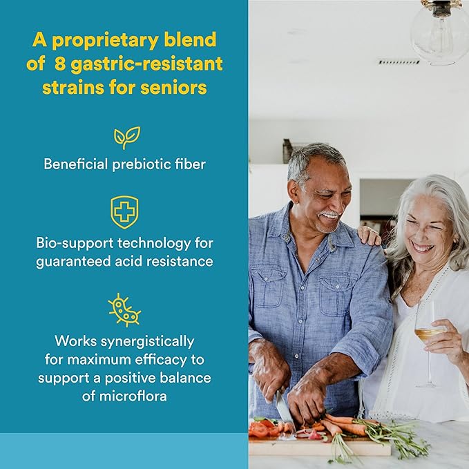 Natural Factors Ultimate Probiotic Senior's - Senior Supplement for Digestive & Immune Health - 35 Billion CFUs - Non-GMO & Gluten-Free - 30 Capsules (30 Servings)