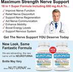 Neuropathy Nerve Support Supplement with 600 mg Pure Alpha Lipoic Acid - Maximum Strength Formula for Fingers, Hands, Toes, & Feet - 120 Capsules