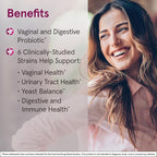 Jarrow Formulas Fem-Dophilus Advanced Vaginal & Digestive Probiotics 10 Billion CFU with 6 Science Backed Strains, for Vaginal, Urinary Tract, Digestive & Immune Support, 30 Capsules, Shelf-Stable