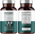 Number One Nutrition N1N Premium D-Mannose with Cranberry & Hibiscus [1350mg], 120 Capsules, and Uric Acid Support with 14 Potent Herbs, 60 Capsules, 2 Pack Bundle