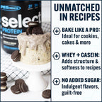 PEScience Select Protein Powder, Whey and Casein Blend, Lean Protein Powder for Women and Men, Low Calorie, Low Carb, Keto Friendly, Gluten Free, Cookies and Cream - 5 Servings