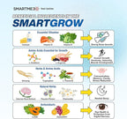 SmartGrow Premium Growth Formula for Teens – Bone, Brain, Sleep & Eye Support – Calcium, Vitamin D3, Amino Acids – Daily Wellness Supplement (180 Capsules) – 3 Month Supply
