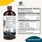 Amazing Herbs Egyptian Black Seed Oil - Gluten Free, Non GMO, Cold Pressed Nigella Sativa Aids in Digestive Health, Immune Support, Brain Function, Mild Flavor - 16 Fl Oz
