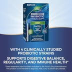 Nature's Way Extra Strength(1) Fortify Probiotic, Probiotics for Digestive Health, Prebiotics, 50 Billion Live Cultures, Digestive & Immune Health Support*, 30 Capsules