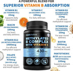 9-in-1 Vitamin B Complex - Methylated Multivitamin with B12 Methylcobalamin, Methylfolate, L-5-MTHF & Vitamin C - Methylated B Complex for Women & Men - Non-GMO, Gluten-Free (90 Servings) (3-Pack)