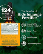 Herb Pharm Kids Immune Fortifier: Alcohol-Free Organic Immunity Supplement with Elderberry & Echinacea, Liquid Herbal Formula, 1 oz