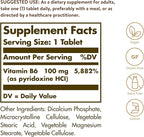Vitamin B-6 100mg Solgar 100 Tabs