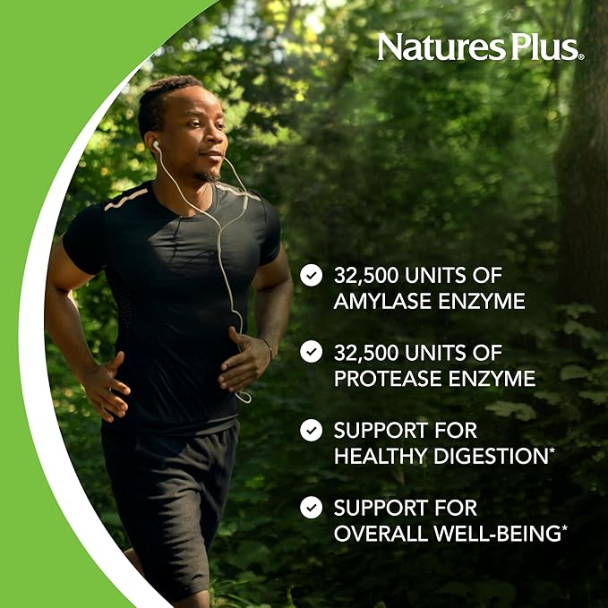 NaturesPlus Ultra-Zyme - 180 Tablets - Maximum Strength Digestive Enzyme Supplement - 90 Servings