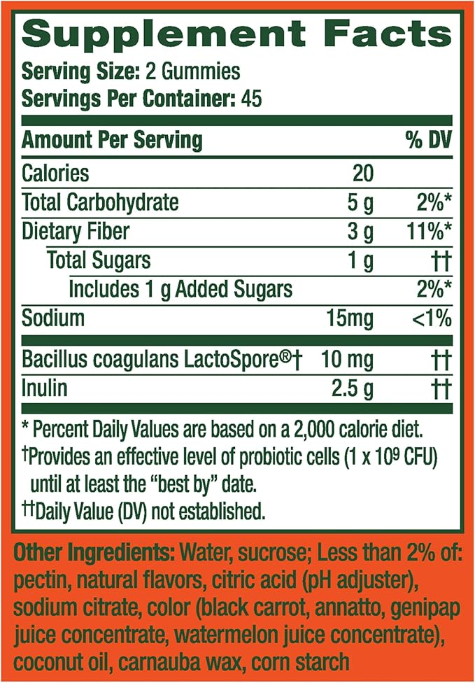 Align Dualbiotic, Prebiotics and Probiotics for Women and Men, Probiotics for Digestive Health, Prebiotics Help Nourish Good Bacteria, Natural Fruit Flavors, 90 Probiotic Gummies,(Pack of 2)
