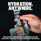 GHOST Hydration Sticks, Electrolyte Powder Packets, Strawbango - 24 Sugar Free Instant Electrolyte Drink Mix - Caffeine-Free Daily Hydration & Immune Support with Clean Formula