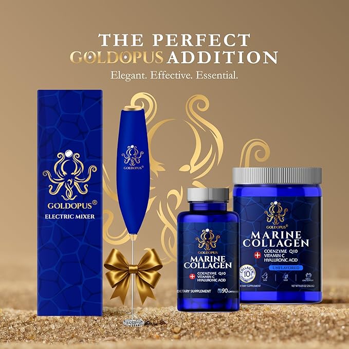 Marine Collagen Peptides Capsules with Hyaluronic Acid, Coenzyme Q10, Vitamin C - Preserve Beauty and Youth - Promote Firm Skin, Strong Nails&Hair, Healthy Joints, 90 Capsules, 1 Month Supply