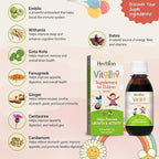 HERBION Naturals Vitality Supplement for Children, Promotes Growth and Appetite, Relieves Fatigue, Improves Mental & Physical Performance, for Kids 1 Year & Above, 5 Fl Oz (Pack of 1)