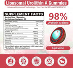 Liposomal 3000mg Urolithin A Gummies Complex CoQ10, Resveratrol, L-Carnitine, Quercetin, Astaxanthin | 7-in-1 Mitochondrial Support Supplement for Cellular Support, Vitality & Wellness Aging