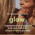 Nature's Bounty Biotin, Supports Metabolism for Cellular Energy and Healthy Hair, Skin, and Nails, 5000 mcg, 72 Softgels