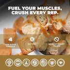 Underground Bio Labs Panda Fuel Premium Protein Whey,Hydrolyzed Collagen,Casein,Probiotics, Enzymes, Keto Friendly,Time Release, 25 Servings (2.5 Pound, Caramel Ice Cream Crunch)