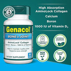 Genacol Bone & Joint – Calcium, Vitamin D3, Boron & Ultra-Hydrolyzed Collagen, Health Supplement, Supports Bone Strength, 90 Capsules (30-Day Supply)