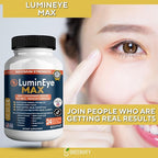 LuminEye MAX Eye Health Supplement, 60 Veggie Capsules, with Lutein, Bilberry Extract, 24 Premium Ingredients, Maximum Strength Vision Support (1)
