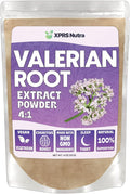 XPRS Nutra Valerian Root Extract Powder 4:1 - Premium Valerian Root Powder for Cognition - Vegan Friendly Herbal Sleep Assist (4 Ounce)