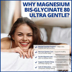 CanPrev Magnesium Biglycinate Chelated 80mg Ultra Gentle 120 V-Caps 120-Day Supply - Support Muscle Function, Bone Strength & Relaxation, Pure Magnesium Bisglycinate Formula, Promote Comfort & Balance