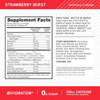 Optimum Nutrition Amino Energy Plus Hydration Packets, On-the-Go Energy Powder Stick Packs, Strawberry Burst, 25 Count