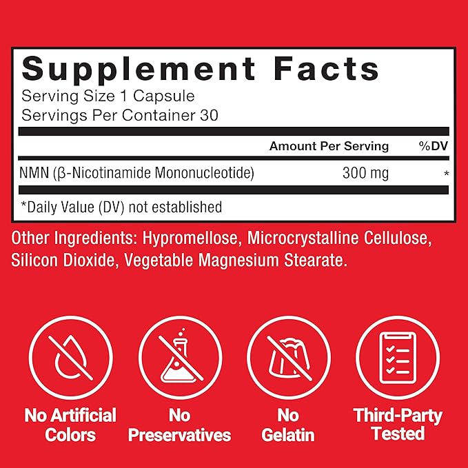 Force Factor NMN Supplement, Nicotinamide Mononucleotide to Support Healthy Aging and Energy Metabolism, Boosts NAD+ Levels, No Gelatin, Non-GMO, 30 Vegetable Capsules