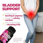 Bladder Control Supplement, D Mannose with Cranberry, 1000mg for Bladder Control. Advanced Kidney Support for Urinary Tract Health. Premium Bladder, Detox and Repair, 90 Capsules, Made in USA