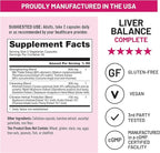 NatureWise Liver Balance Detox Supplement - Triple Repair Formula with Milk Thistle, Dandelion, Turmeric, Artichoke, Reishi Mushroom & Kudzu, Vegan - 60 Capsules[30-Day Supply]
