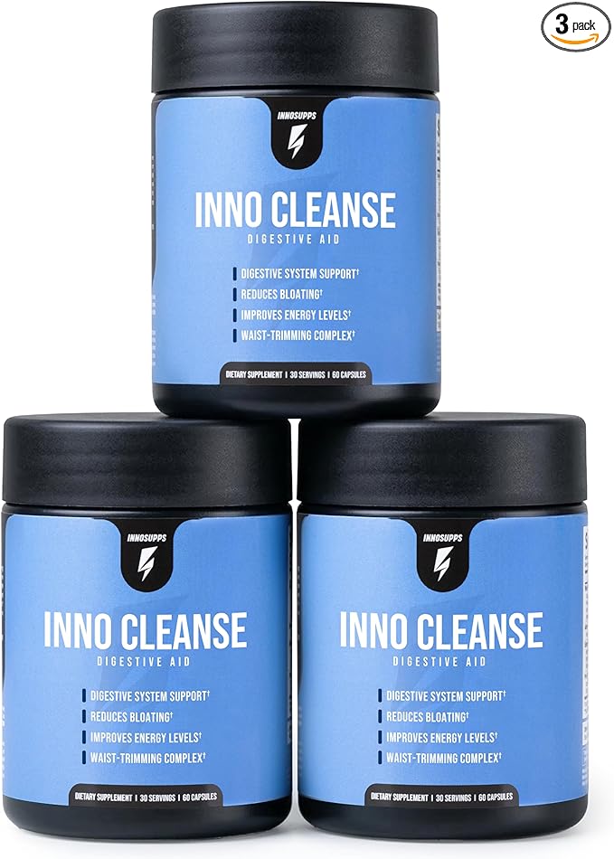 InnoSupps Inno Cleanse 14 Day Colon & Detox Flush, Waist Trimming Complex, Gut Cleanse, Digestive System Support, Stool Softener & Reduced Bloating & Occasional Constipation Relief
