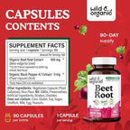 Wild & Organic Grape Seed Extract 90 Capsules & Beet Root 90 Capsules