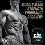 PMD Sports CG5 - Premium Creatine & L Glutamine Powder - Maximum Strength Power Recovery, Build Lean Muscle, Increase Workout Performance - Pre Workout & Post Workout - Blue Raspberry (30 Serv)