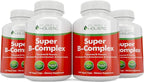 Vitamin B Complex - 8 Super B Complex Vitamins with Choline & Inositol, Vitamins B1, B2, B3, B5, B6, B8, B9 & B12 - B100 Complex - 180 Vegan Capsules - 6 Month Supply - Made in The USA