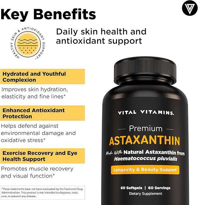 Vital Vitamins NAD+ 30 ct + Astaxanthin 60 ct