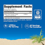 Nutricost Saw Palmetto 1000mg, 120 Capsules - CCOF Certified Made with Organic Saw Palmetto, Vegetarian Friendly, 60 Servings, 500mg Per Capsule, Gluten Free