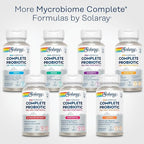 SOLARAY Mycrobiome Complete Probiotic Ultimate Potency - Pre and Probiotics for Women and Men Plus Postbiotic - 100 Billion CFU, 34 Strains - Vegan - 30 Servings, 60 VegCaps