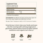 Wooden Spoon Herbs Magic Magnesium Glycinate Powder Drink Mix (Tart Cherry) | 300mg Magnesium, 0.5mg Plant-Based Melatonin | Calming Nighttime Supplement | Easy Mix Sleep Support Powder, Vegan | 3.7oz