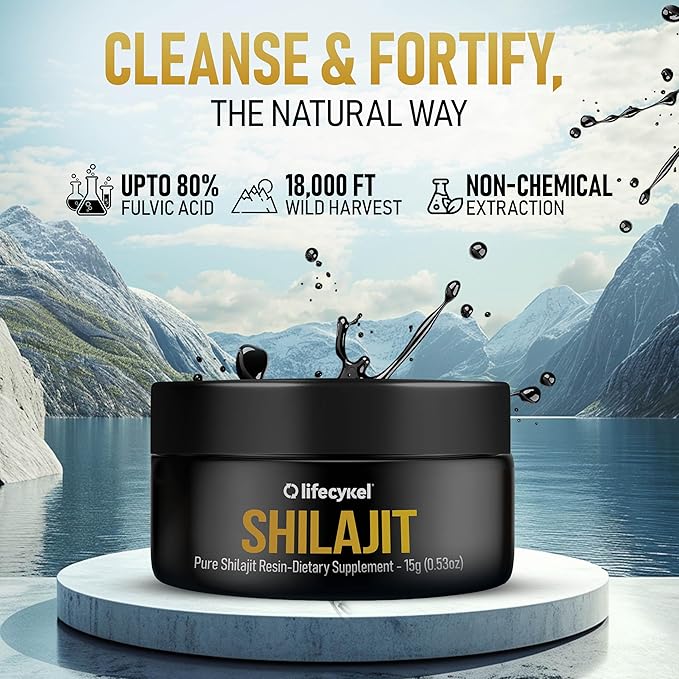 Lifecykel Pure Shilajit Resin – 15g | Wild-Harvested, Mineral-Rich Shilajit Supplement for Strength | Third-Party Tested, Premium Quality | Natural Flavouring