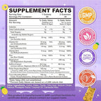 Saffron Gummies for Kids & Adults, 20-in-1 Saffron Supplements with 88.5mg Saffron Extract, B6, B12, C, D3, Magnesium for Calm, Focus, Nerve, Sugar Free, Vegan, Non-GMO - Pineapple Flavor, 120 Counts