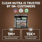 Organic Mushroom Supplement | Ashwagandha Lions Mane Cordyceps Turkey Tail Reishi Mushrooms Maca Root Black Hoof Chaga Tremella Agarikon Shiitake Oyster Powder Capsules Sporgenic By Clean Nutra (1)