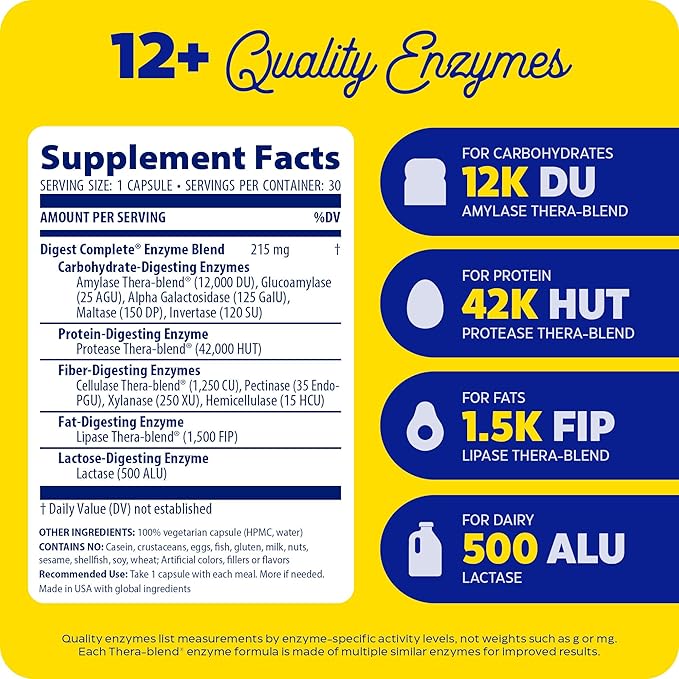 Enzymedica Digest Complete, Digestive Enzyme Formula, 30 Capsules