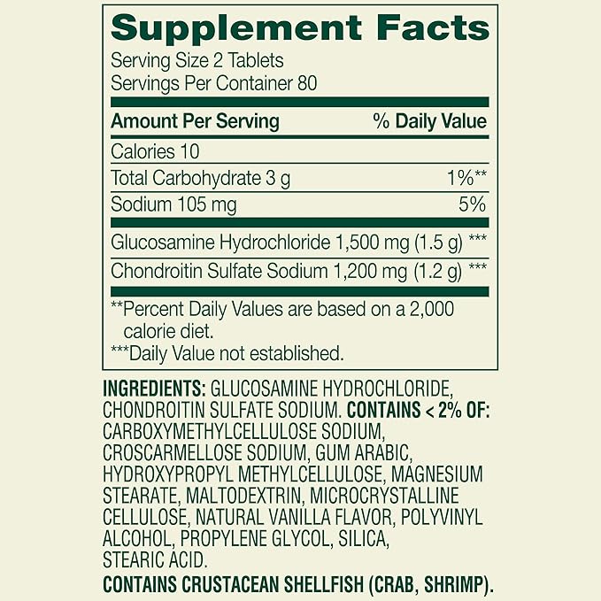 M&F Essential Triple Strength - Glucosamine Chondroitin- 340 Tablets by Spring Valley- Joint Health & Mobility Support- Dietary Supplement- Pill Organizer