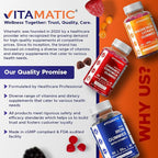 Vitamatic Melatonin 10 mg Vegetarian Gummies – Non-Habit Forming – 60 Gummies per Bottle – 4-Pack (Total 120 Vegan Gummies)