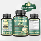 Satoomi 9in1 Tongkat Ali Root Extract 200:1 - Ashwagandha, Tribulus Terrestris - 150 Capsules for 5 Months - Support Strength, Energy & Healthy Immune