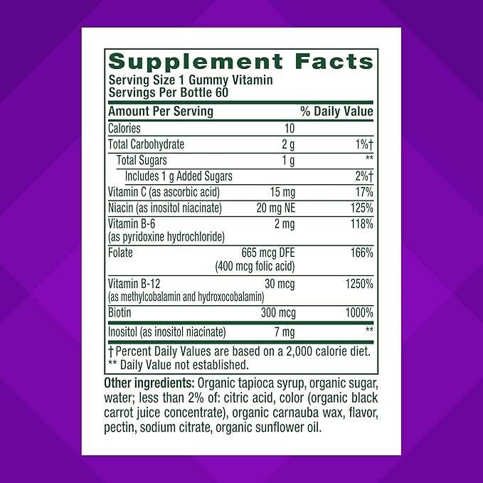 Vitafusion B-Complex Gummy Dietary Supplements, with 5 B Vitamins to Support Cellular Energy Production (1), Plus Vitamin C, Strawberry Flavor, 60 Count (Pack of 2)